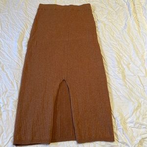 Free people midi length knit skirt